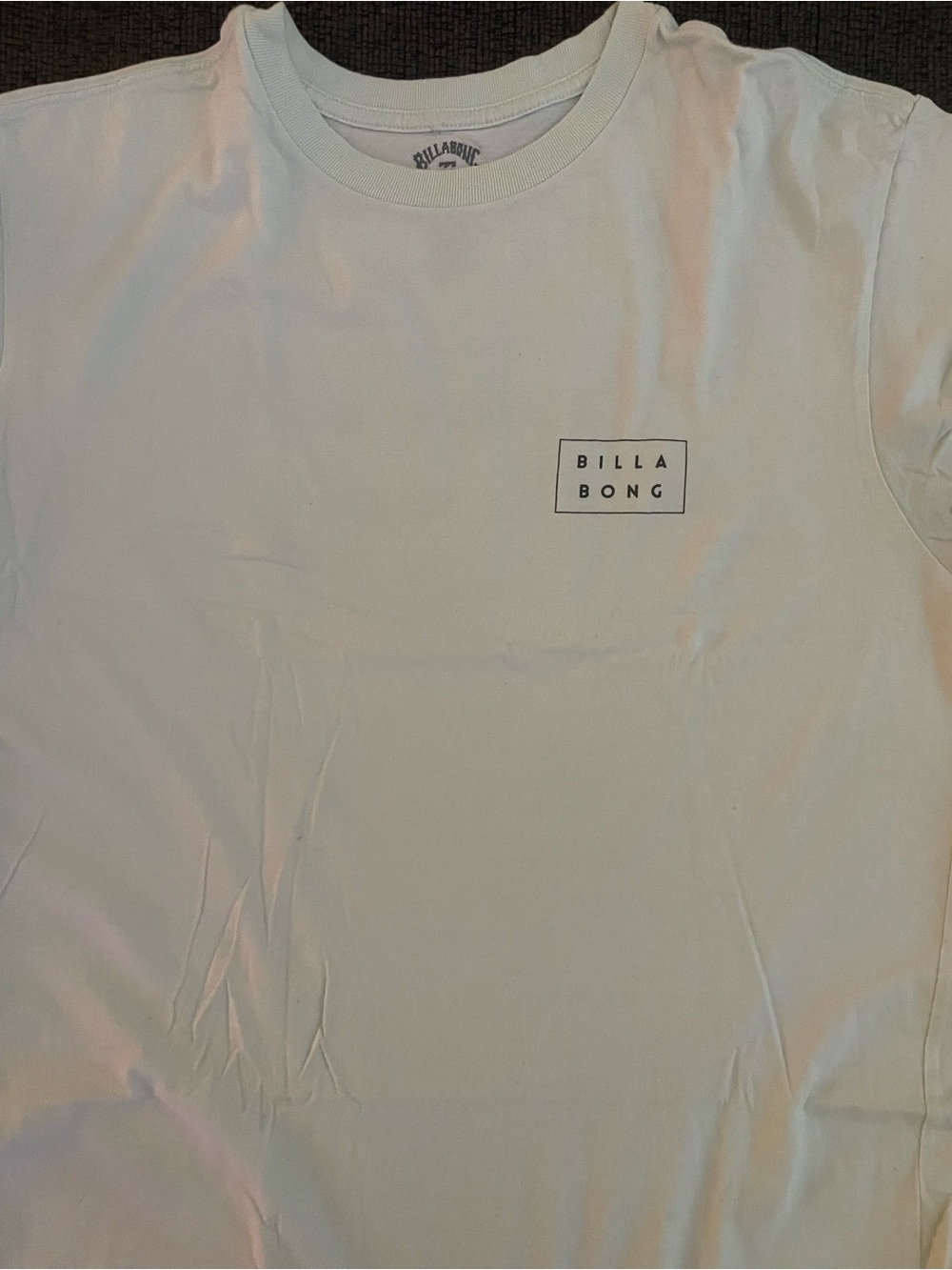 Billabong Pale Mint Crew Neck Tee with Chest Box Logo